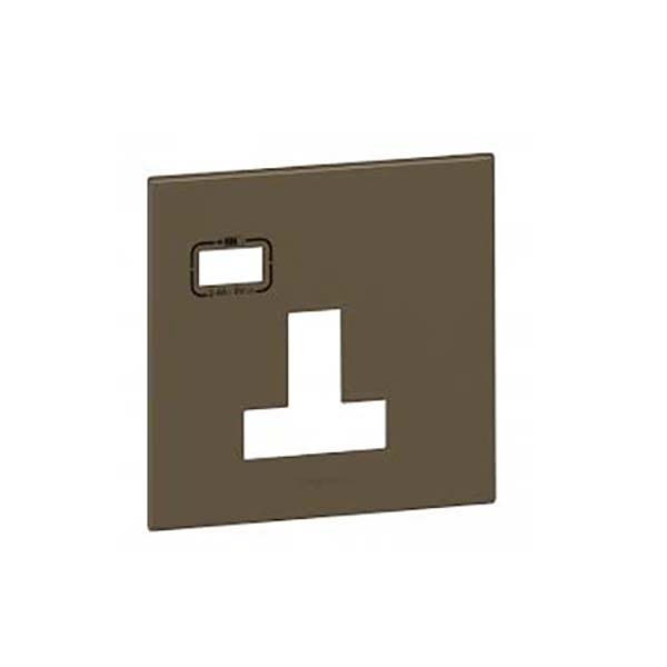 LEGRAND - Plate Arteor, for 13A Unswitched Sockets 1 Gang, with USB Charger, BS, Dark Bronze