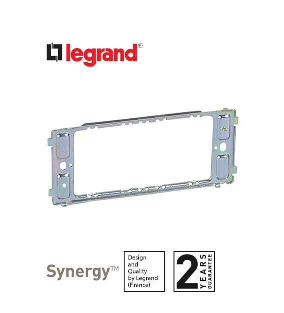 LEGRAND - Yoke Synergy, for 3/4 Grid Modules, 2 Gang, for White, St. Steel, Satin Brass