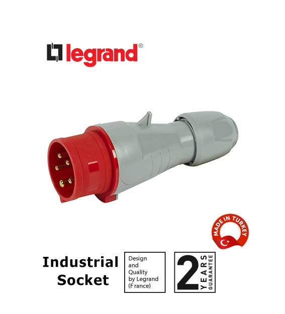 LEGRAND - Straight Plug P17, IP44, 380/415 V~, 16 A, 3P+N+E