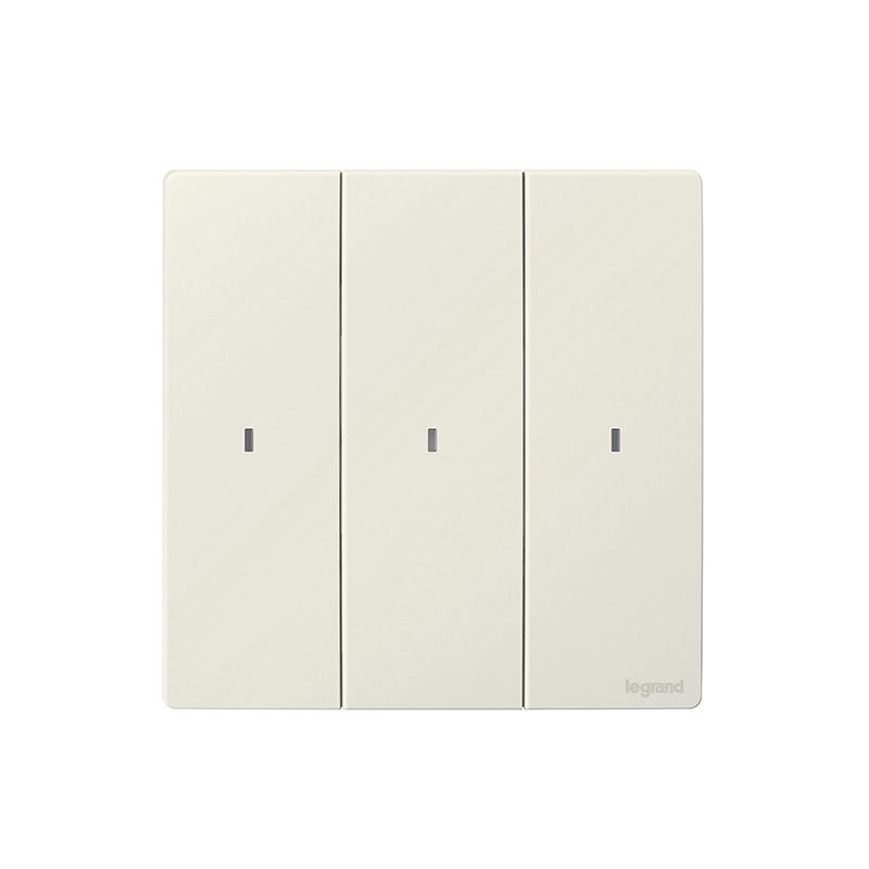 LEGRAND - Wired Light Switch Mallia Senses, 3 Gang with Neutral, Matt White