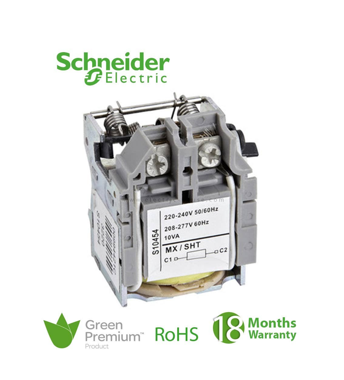 SCHNEIDER - MN Undervoltage Release, ComPact NSX, 220/240 VAC 50/60 Hz, 208/277 VAC 60 Hz, Screwless Spring Terminal Connections