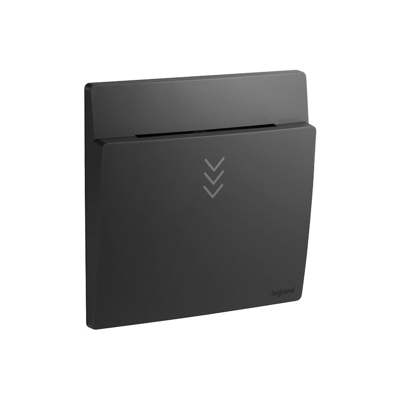 LEGRAND - Key Card Switch Mallia Senses, 1 Gang, 12V, Matt Black