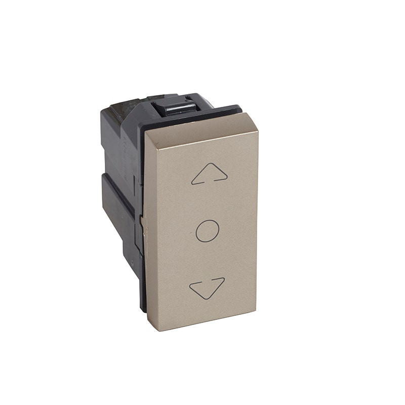 LEGRAND - Switch Arteor, for Curtain with Centre Off, 1 Module, Champagne