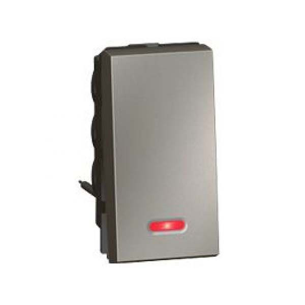 LEGRAND - 2-Way Switch Arteor, with Indicator, 20A, Square, 1 Module, Magnesium