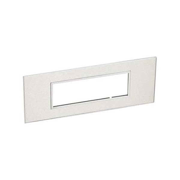 LEGRAND - Plate Arteor, Italian/French/German, Square, 6 Modules, Stainless Steel