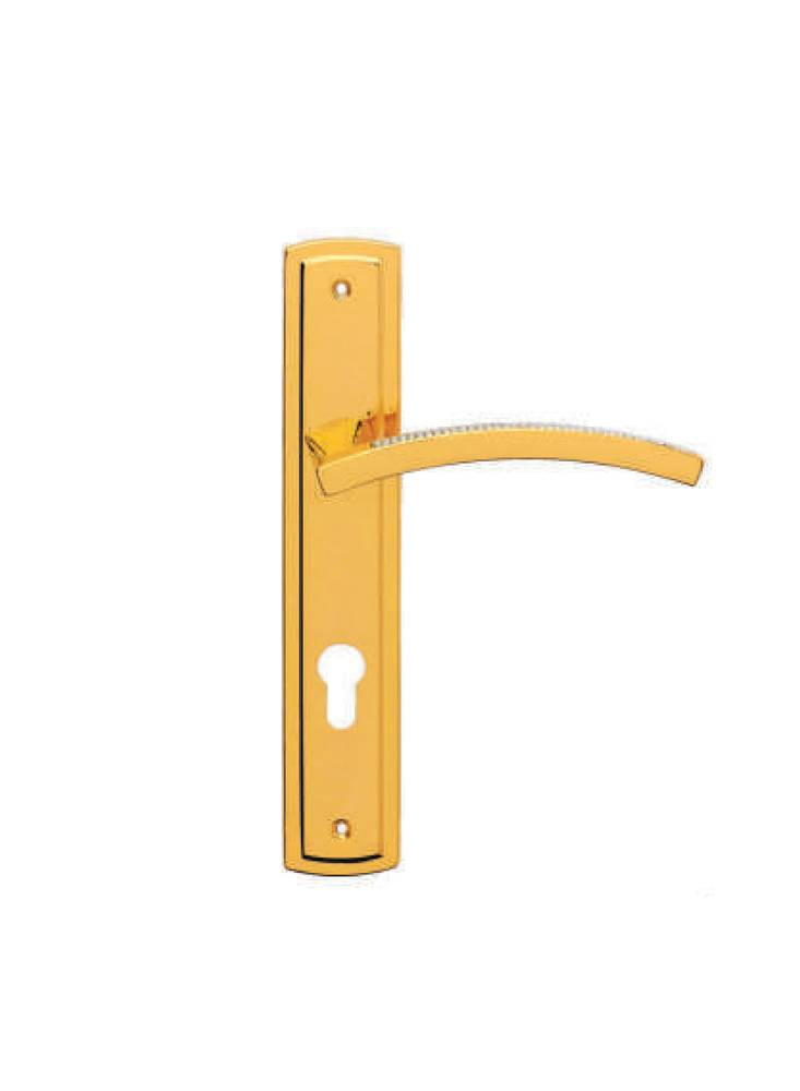 Kali Door Handle 1041 Shiny Gold/Crystal Grain