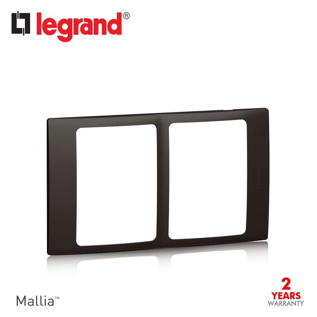 DISCONTINUED LEGRAND - Plate Mallia, 2x1 Gang