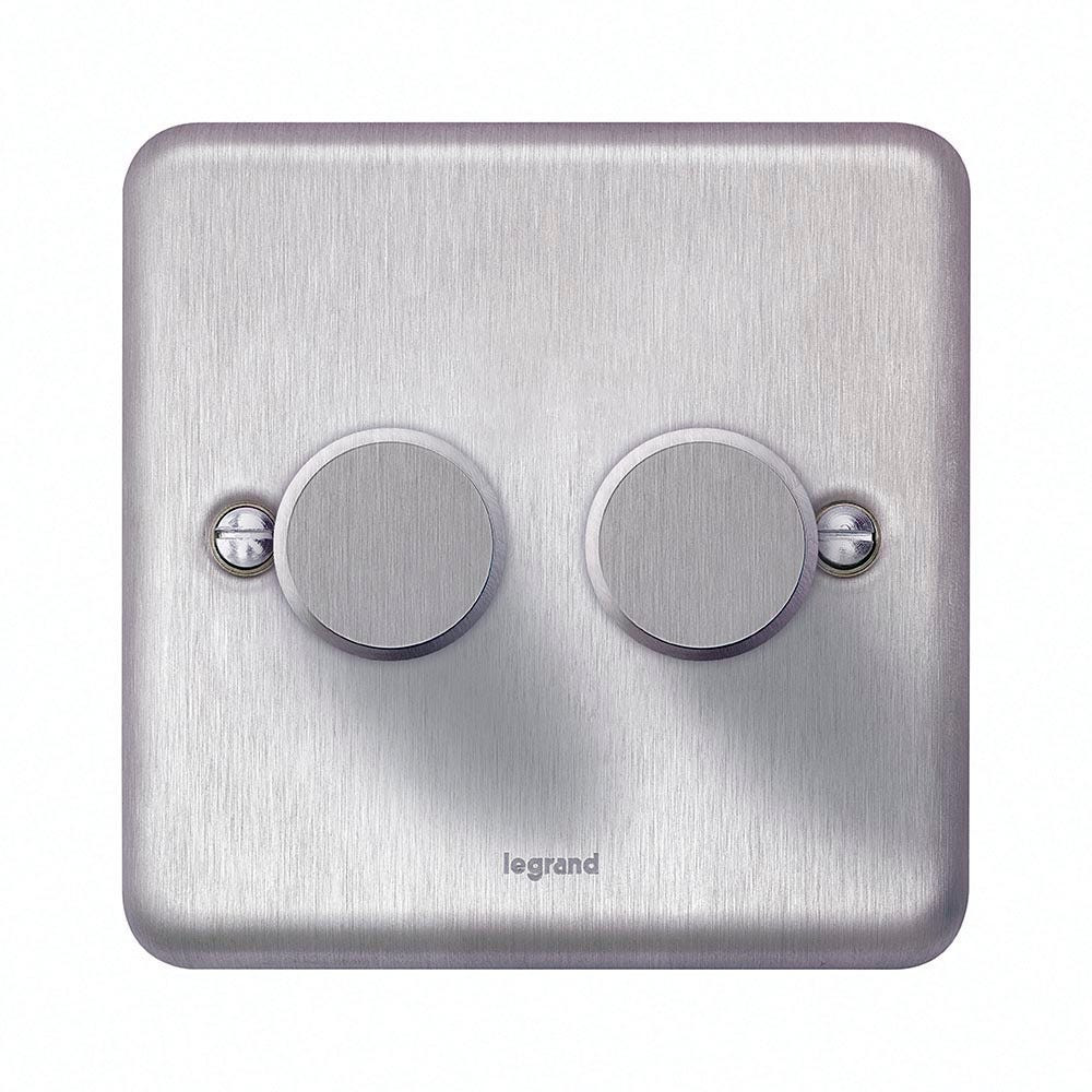 LEGRAND - Rotary Dimmer Synergy, 2 Gang, 2 Way, 400 W