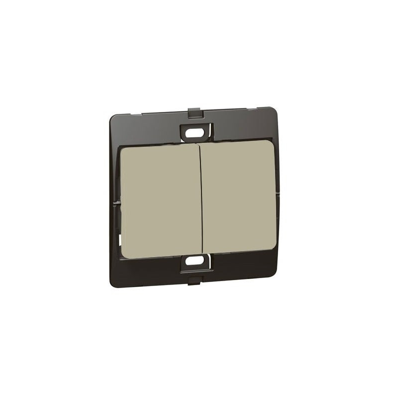 DISCONTINUED LEGRAND - Single Pole Switch Mallia, 2 Gang, 1-Way, 20 AX 250 V~