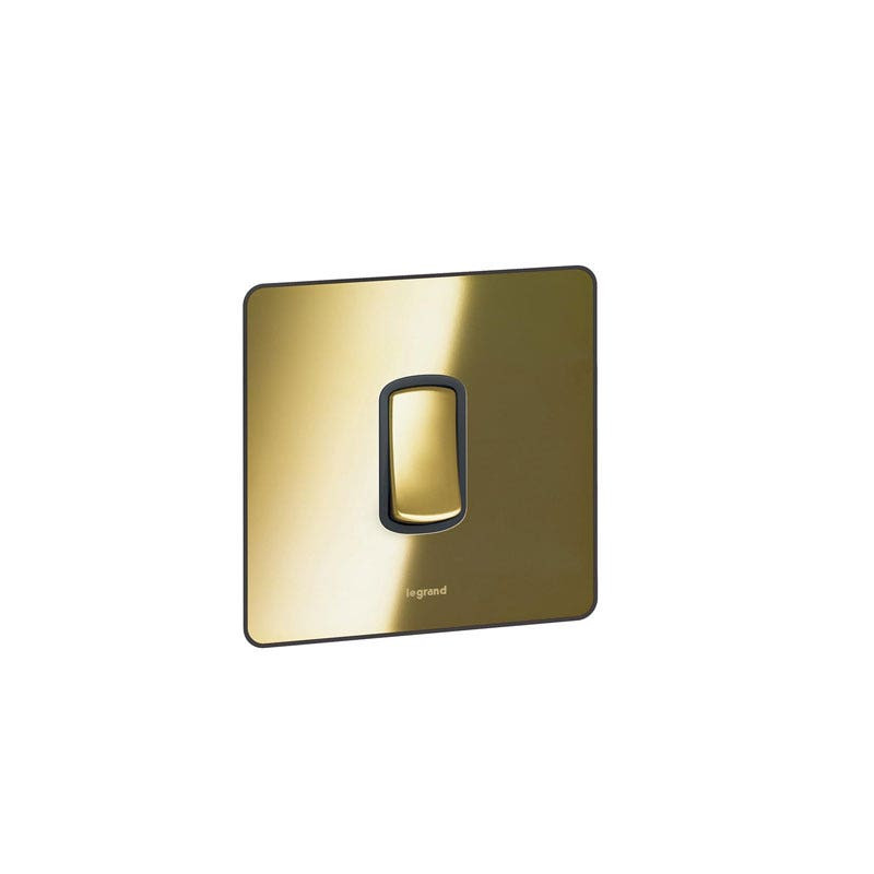 LEGRAND - Socket Outlet 13A 250V DP 1G, BS Gold, Sleek 