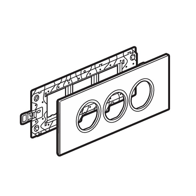 LEGRAND - Cover Plate with Frame Arteor, Indian , 6 Modules, Round, Graphite