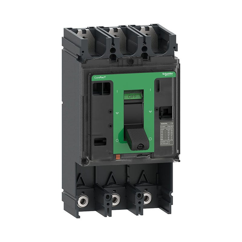 SCHNEIDER - MCCB Breaker Basic Frame, ComPacT NSX400N, 400A, 3P, 50kA at 415VAC 50/60 Hz, w/o Trip Unit