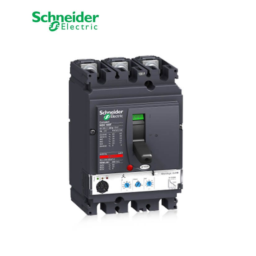 SCHNEIDER - MCCB Breaker, ComPact NSX100F, 3P 3d, 36kA at 415 VAC, MicroLogic 2.2M Trip Unit 100A