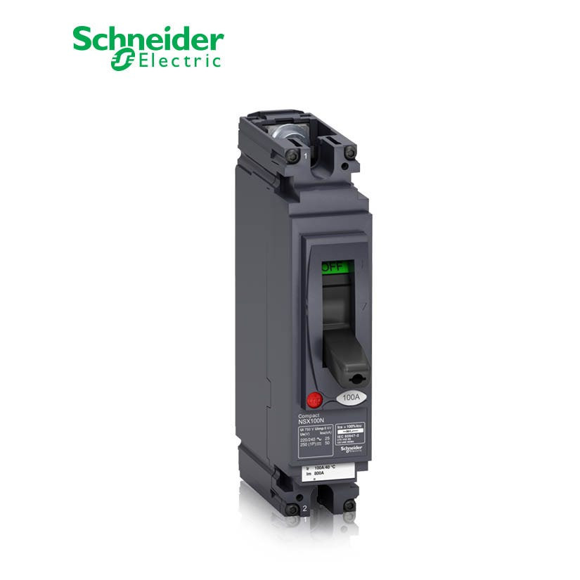 SCHNEIDER - MCCB Breaker, ComPact NSX100N AC/DC, 1P 1d, 25kA at 240 VAC, TMD Trip Unit 20A