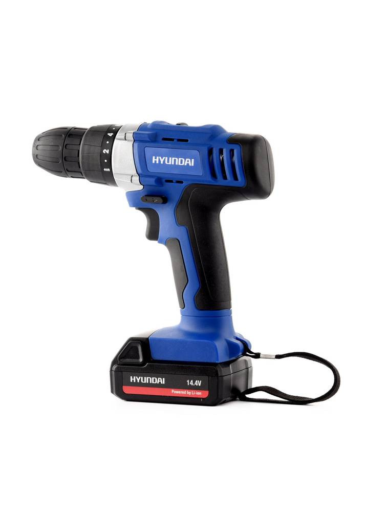 2-Speed ​​Cordless Drill and Driver with 2 Batteries | Hyundai