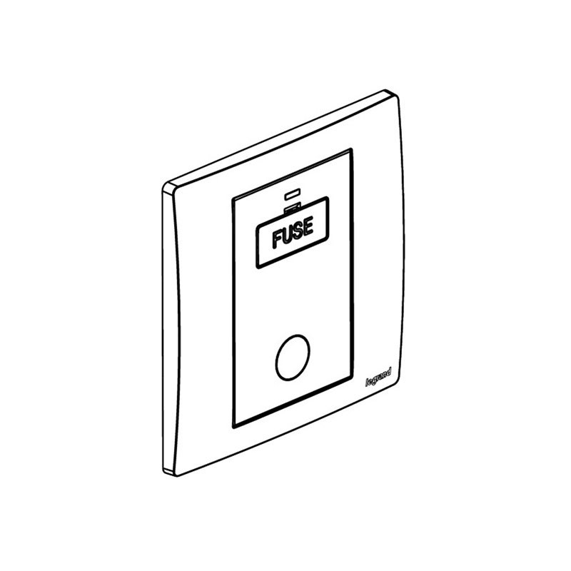 LEGRAND - Fused Connection Unit Mallia Senses, 1 Gang, Unwitched, 13A 250V, with Led Indicator + Cord Outlet, Matt Black