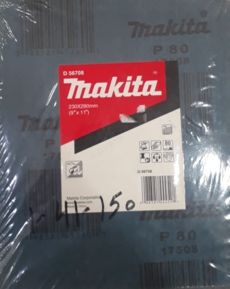 ABRASIVE PAPER 230X280MM FOR METAL 80 GRIT 50PC/SHRINK