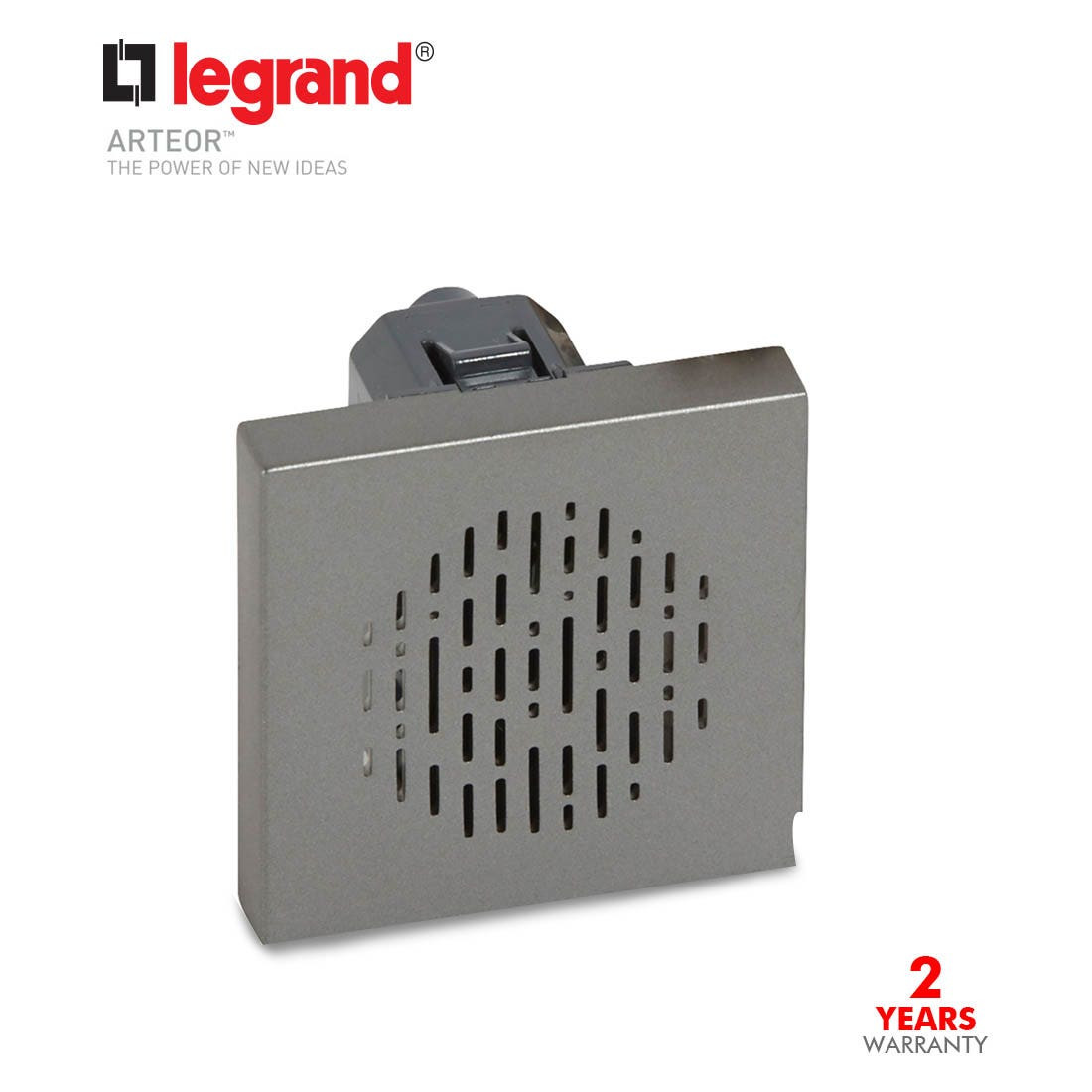 LEGRAND - Buzzer Arteor 230 V, 2 Modules, Magnesium Arteor