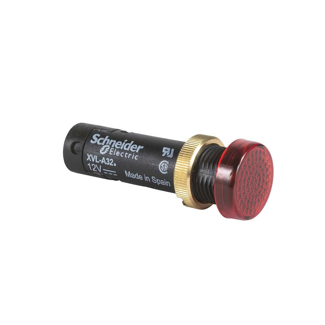 SCHNEIDER - Pilot Light Ø12, IP40/Ip65, Red, Covered Led Included, 24V, Lugs