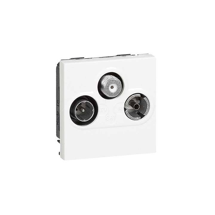 LEGRAND - TV Socket Mosaic, TV/R/Sat, Screened, Insulated, 2 Modules 