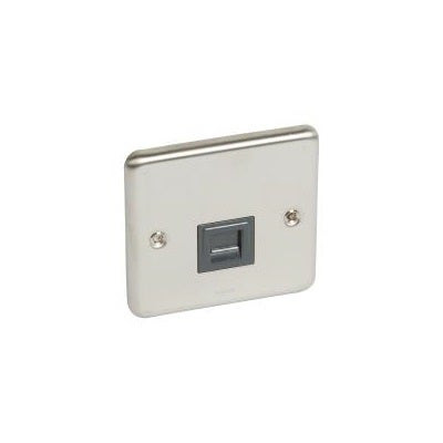 LEGRAND - Data Socket CAT 6 RJ45 Single, BS Brushed Stainless Steel, Authentic
