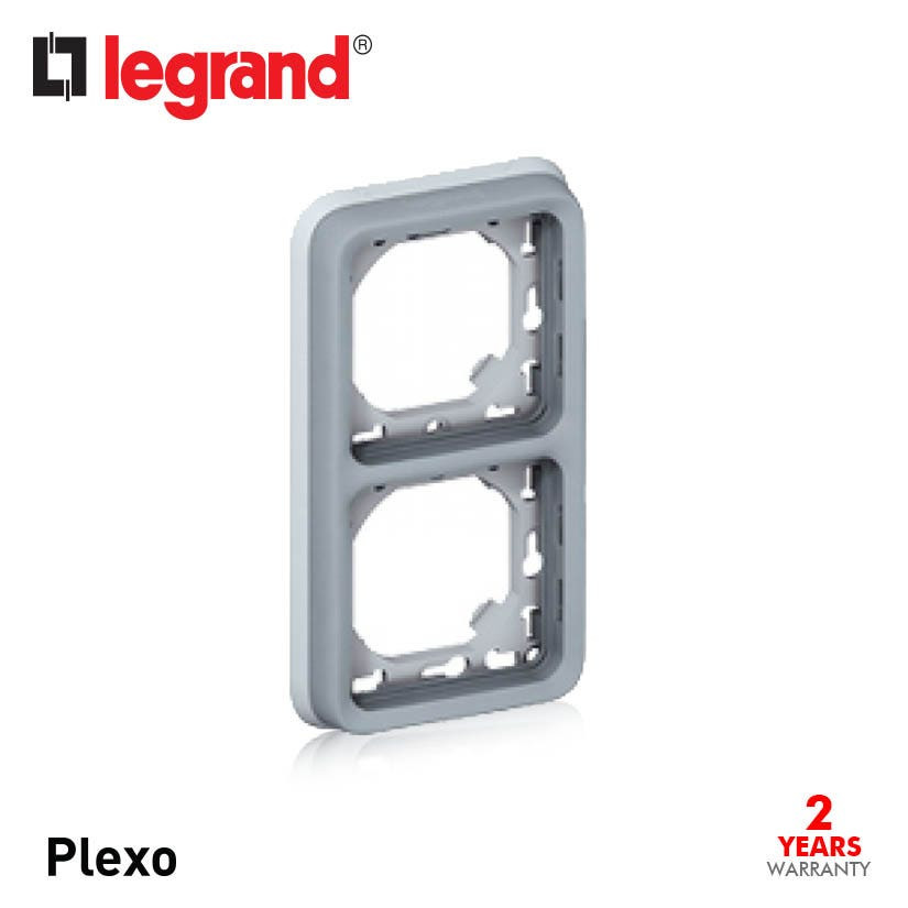 LEGRAND - Flush Mounting Support Frame Plexo IP55, 2 Gang Vertical