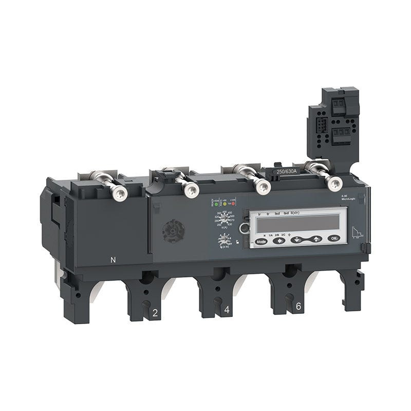 SCHNEIDER - Trip Unit MicroLogic 6.3 E for ComPacT NSX 400/630 Circuit Breakers, Electronic, 400A, 4P 4D