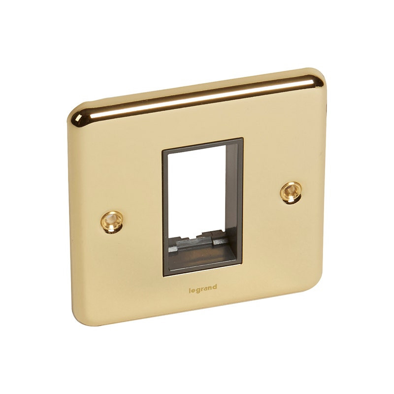 LEGRAND - Front Plate Synergy Authentic, 1 Gang, for Arteor 1 Module Mechanism, Glossy Gold
