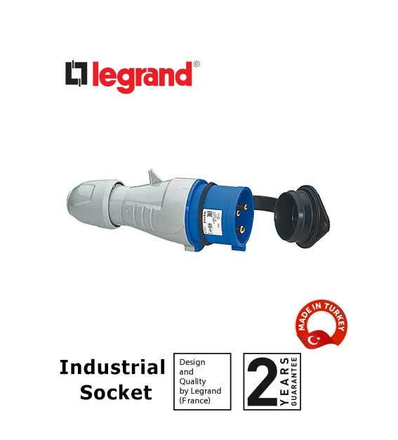 LEGRAND - Straight Plug P17, IP44, 200/250 V~, 16 A, 2P+E