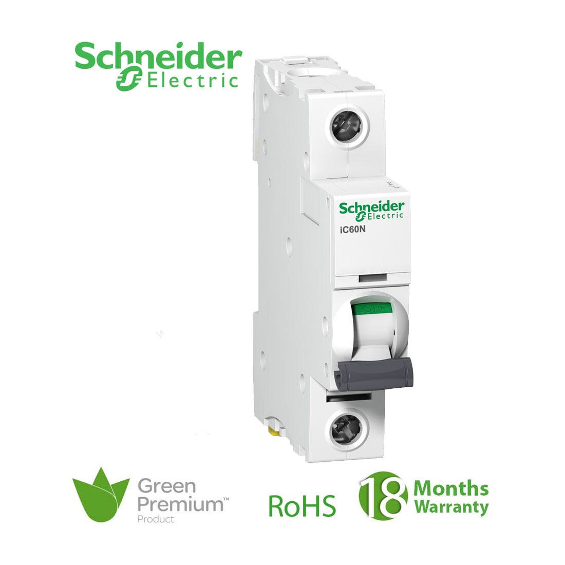SCHNEIDER - MCB Breaker, Acti9 iC60N, 1P, 3A, C curve 