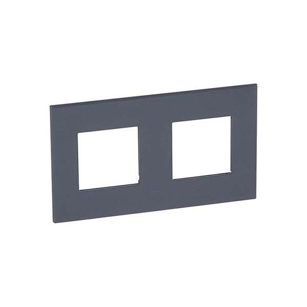 LEGRAND - Plate Arteor, French/German, Square, 2x2 Modules, Graphite