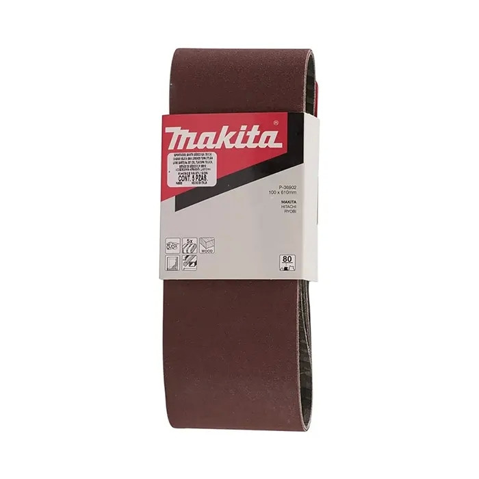 Abrasive Belts 80 Grit 100 x 610mm (5 Pack), For 9401, 9403, 9404
