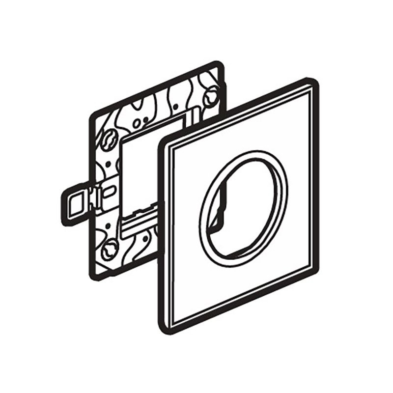LEGRAND - Cover Plate with Frame Arteor, Indian , 2 Modules, Round, Stainless Steel