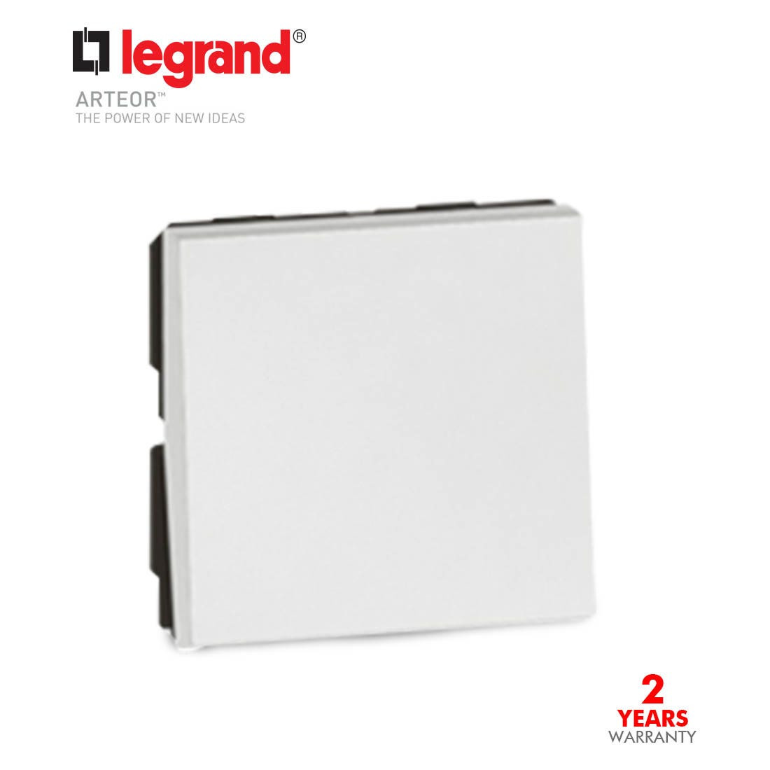 LEGRAND - 2-Way Push-Button Arteor, 2 Modules, White