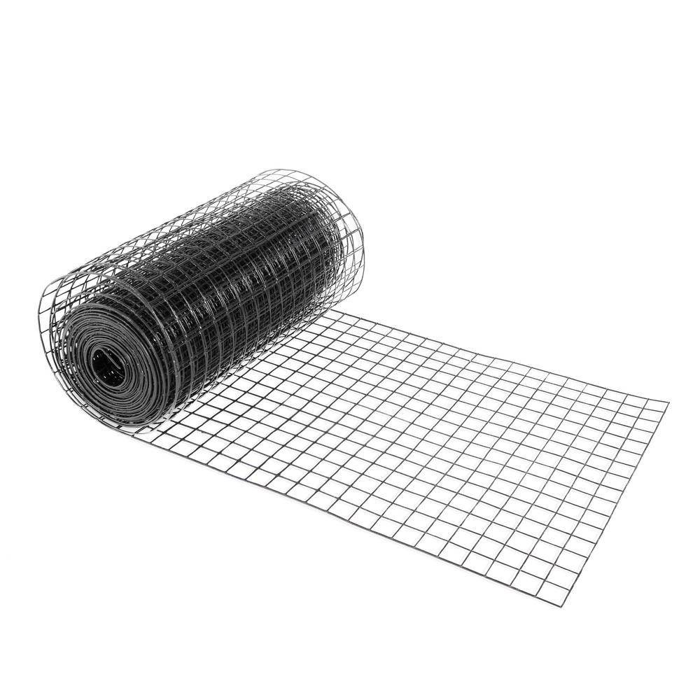 Galvanized Square Mesh - 3/4" X 1 X 20 m - Black