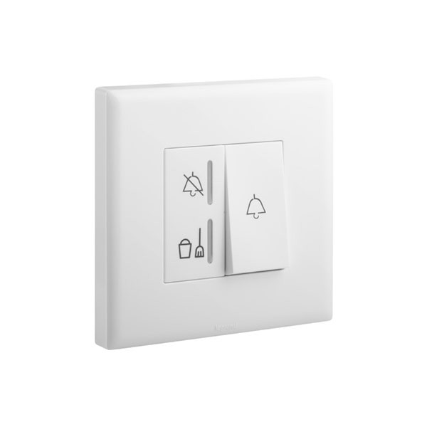 LEGRAND - Hotel Room External Indicator Eloe, DND/MUR + Bell Push, White