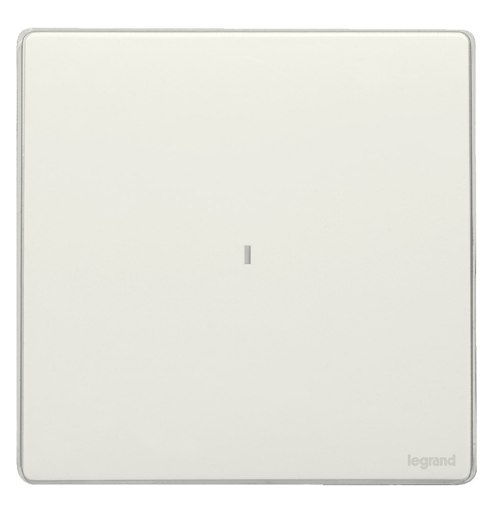 LEGRAND - Illuminated Switch Mallia, 1 Gang, 1 Way, 16 AX, 250 V~, Matt White