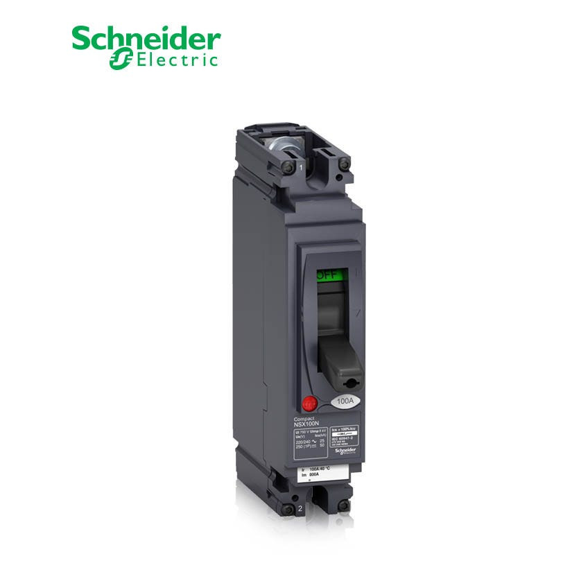 SCHNEIDER - MCCB Breaker, ComPact NSX100N AC/DC, 1P 1d, 25kA at 240 VAC, TMD Trip Unit 16A