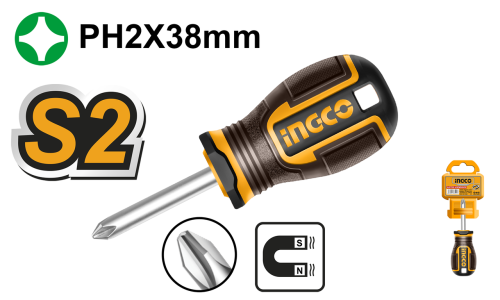 Phillips screwdriver mini PH2X38mmمفك براغي فيليبس صليبة صغير 38 ملم