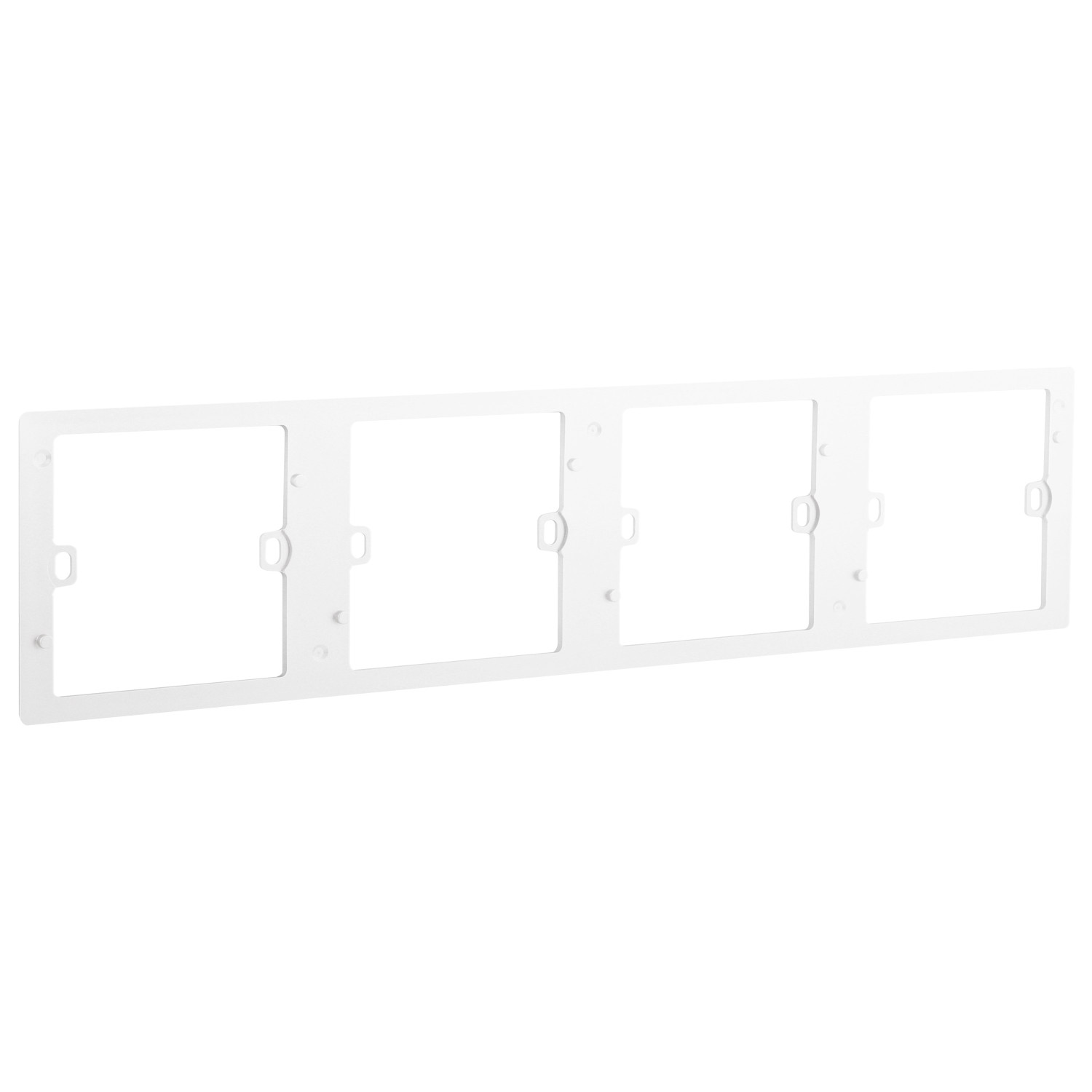 LEGRAND - Support Frame/Front Plate Mallia, 4 Gang, Matt White