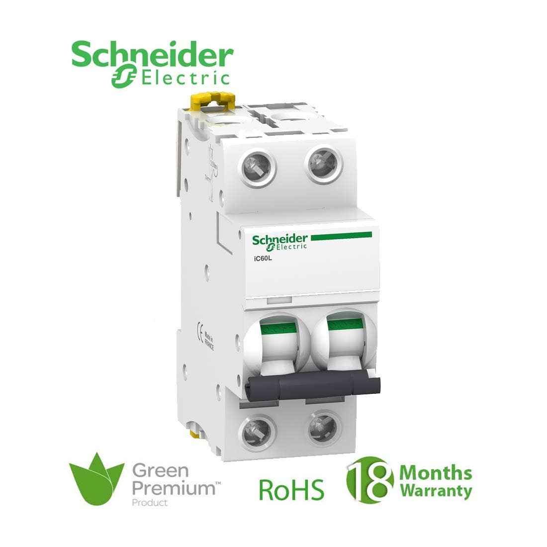 SCHNEIDER - MCB Breaker, Acti9 iC60L, 2P, 32A, C curve