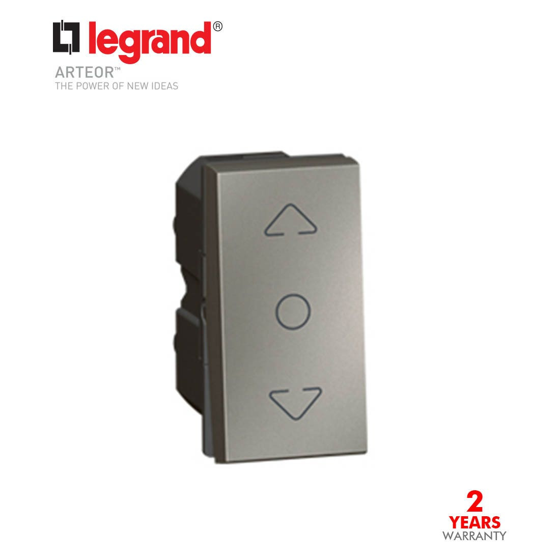 LEGRAND - Curtain SW Centre Off 1Mod, Magnesium Arteor