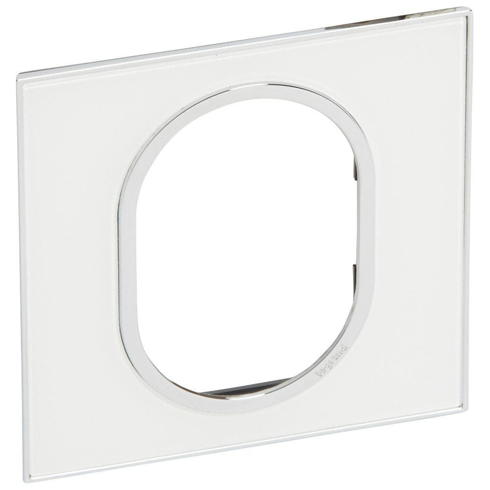 LEGRAND - Plate Round 1G 3Mod BS, Mirror White Arteor