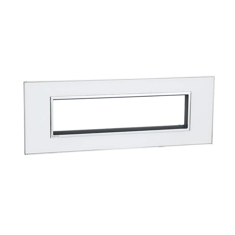 LEGRAND - Cover Plate with Frame Arteor, Indian , 8 Modules, Square, Mirror White