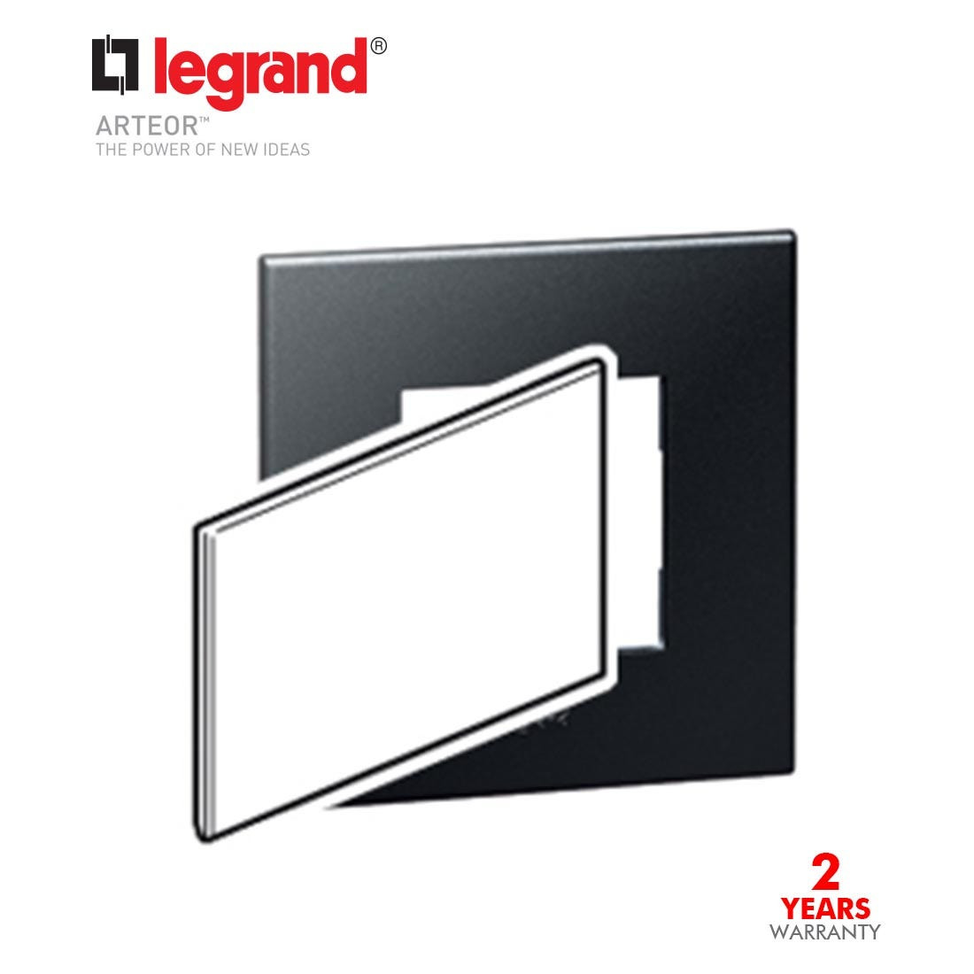 LEGRAND - Blank Cover Plate BS for 2G Box, Graphite Arteor