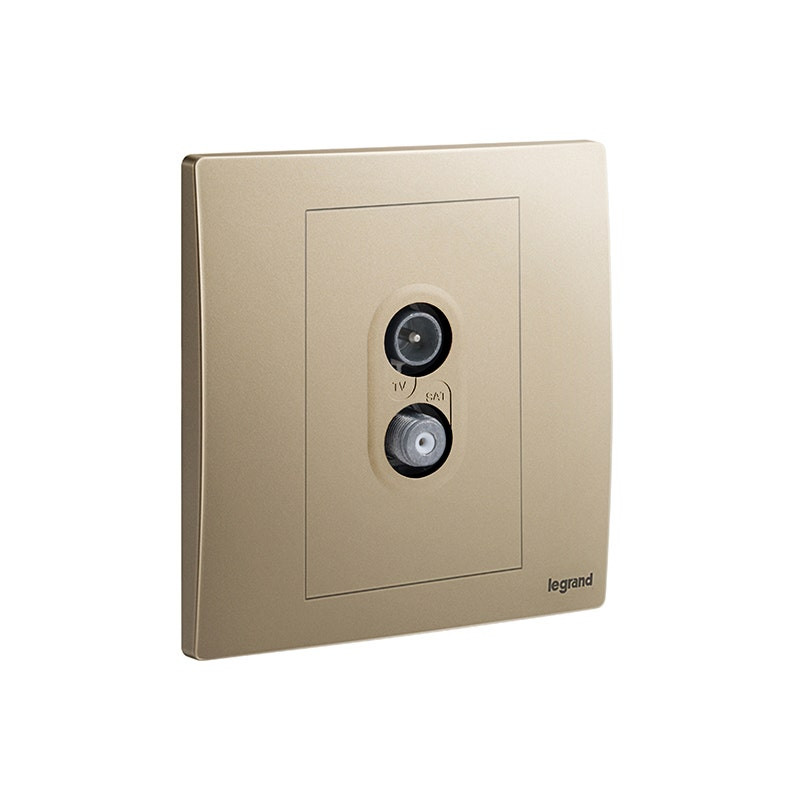 LEGRAND - TV-SAT Socket Outlet Mallia Senses, 1 Gang, Dark Bronze