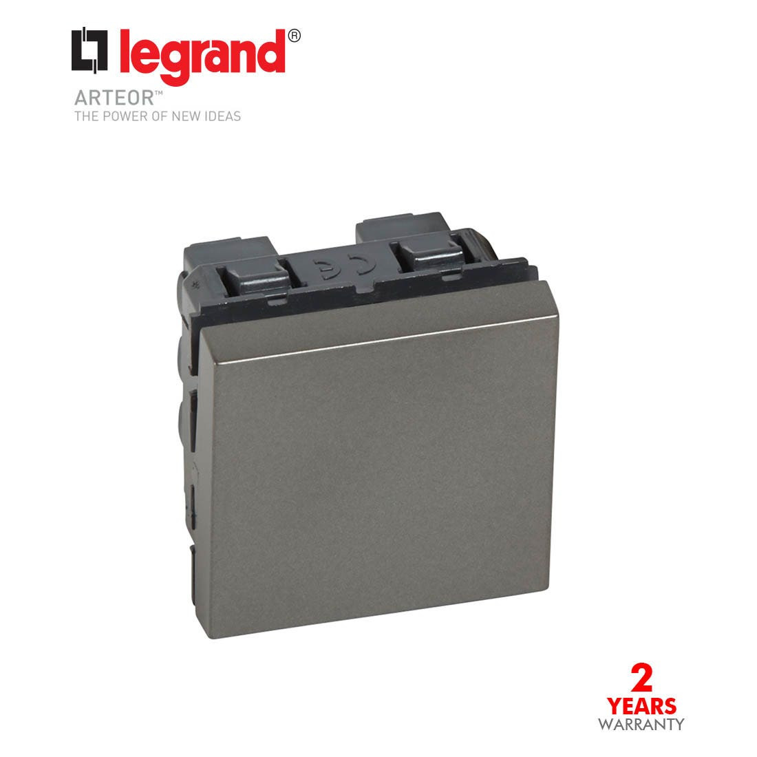 LEGRAND - Intermediate Switch Arteor, 10 AX 250 V~, 2 Modules, Magnesium