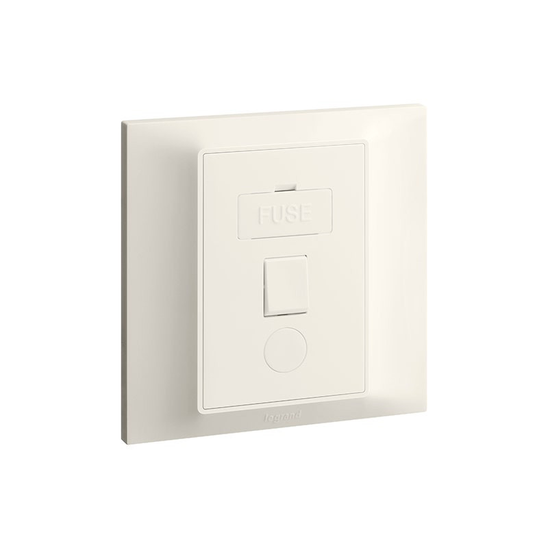 ليجراند - وحدة الاتصال المؤمنة Belanko S، 13A، 250V، مفتاح + منفذ سلك، Ivory