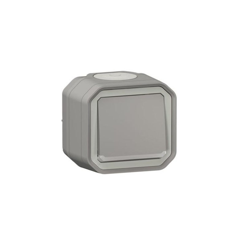 LEGRAND - Switch Indicator Plexo, 2 Way, 1 Gang, Grey, Surface Mount