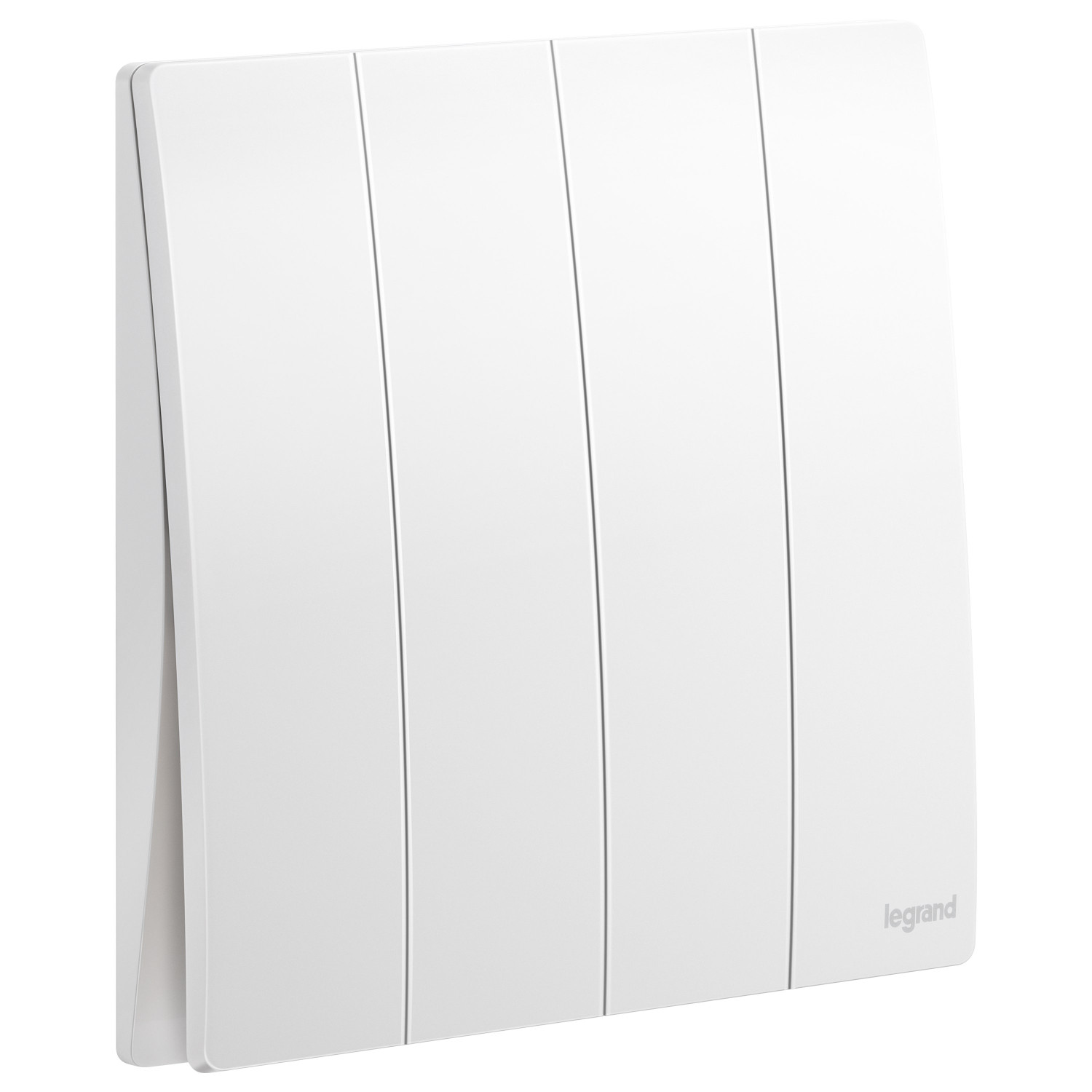 LEGRAND - Single Pole Switch Mallia, 4 Gang, 2 Way, 16 AX, 250 V~, Matt White